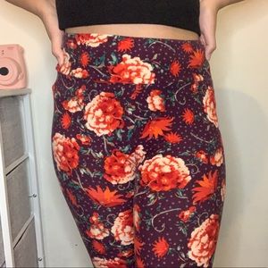 LulaRoe Floral Leggings